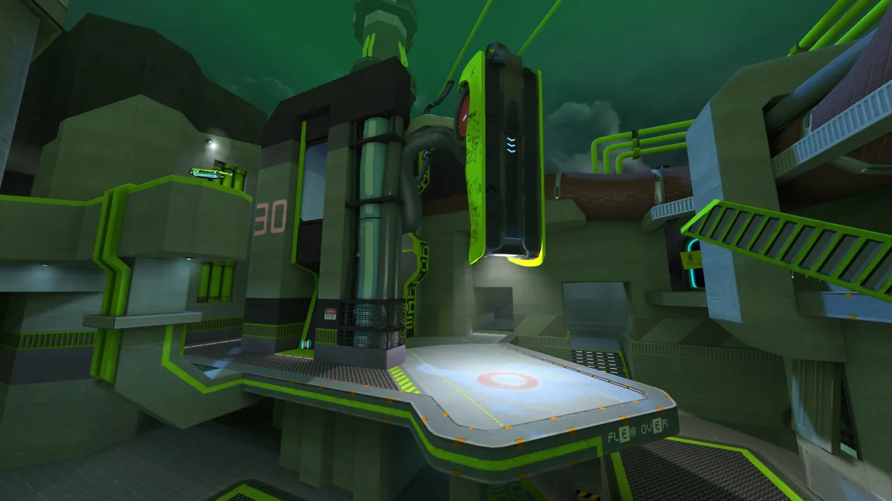 An arena map rendered in the SHAG Engine